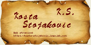 Kosta Stojaković vizit kartica